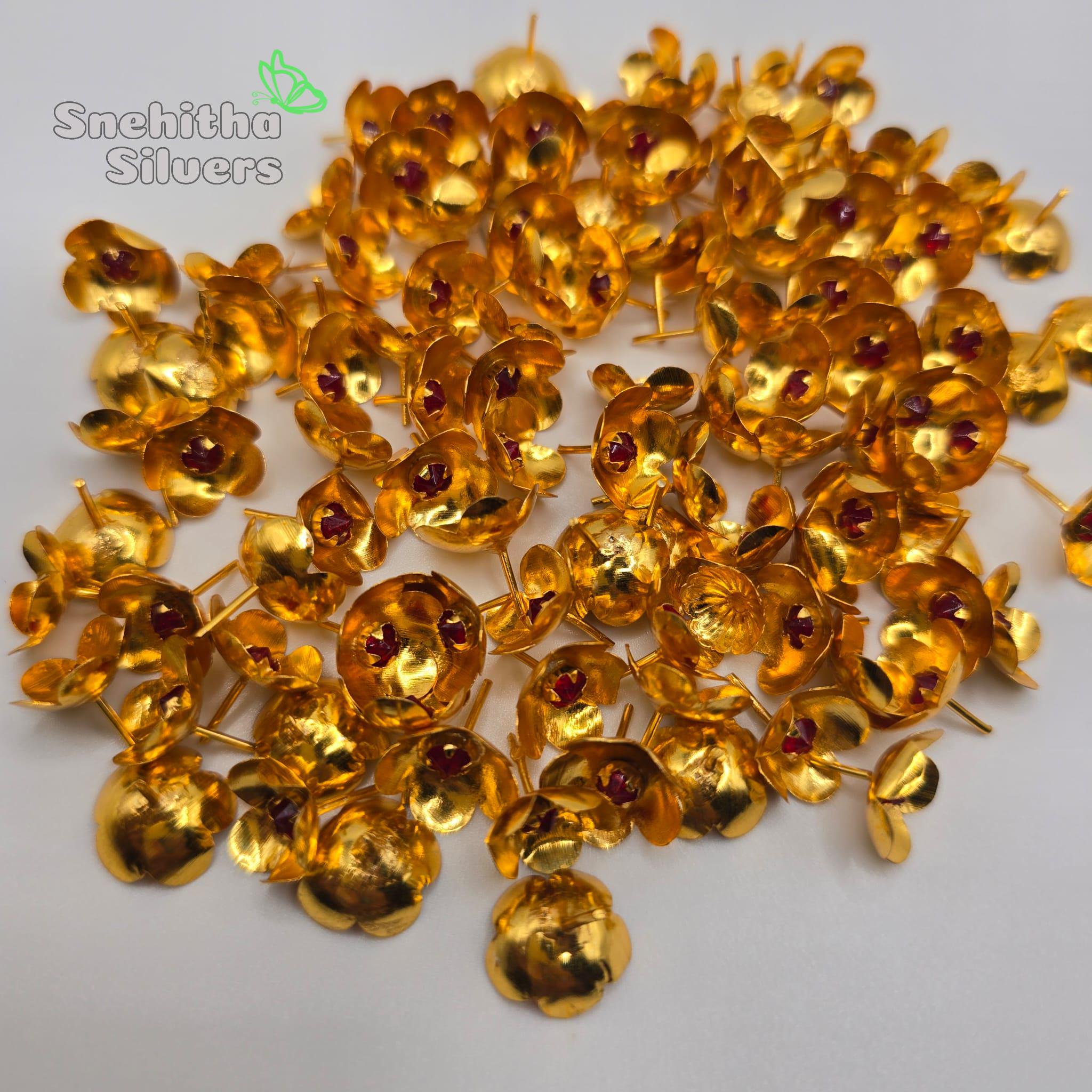 silver 108 flowers-Asthothram flowers-Pooja room use, Diwali, Lakshmi pooja gifts/pure silver flowers/Namavali flowers/pooja flowers