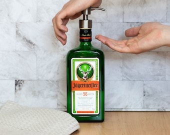 Jägermeister soap dispenser, soap dispenser, upcycling, gift