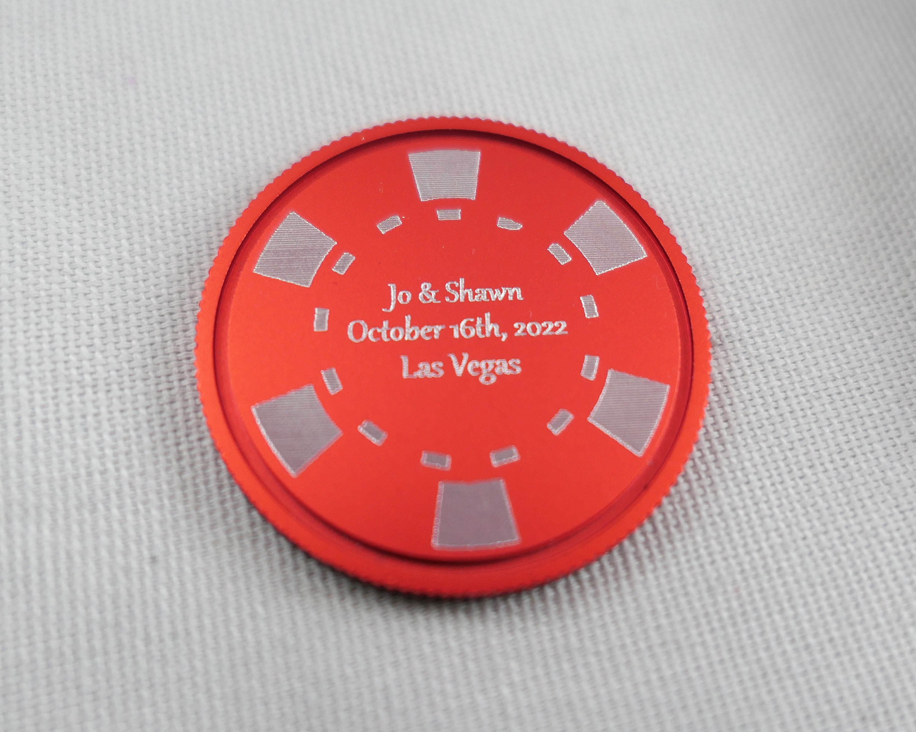 Personalized Engraved Party Favor Colored Anodized Aluminum Coin Blank