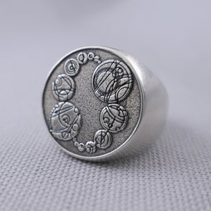 Sterling Silver Doctor Who Masters Ring, Doctor Who Ring, Sci-Fi Ring, Ring for Doctor Who Fans, Doctor Who Harold Saxon Signet Ring