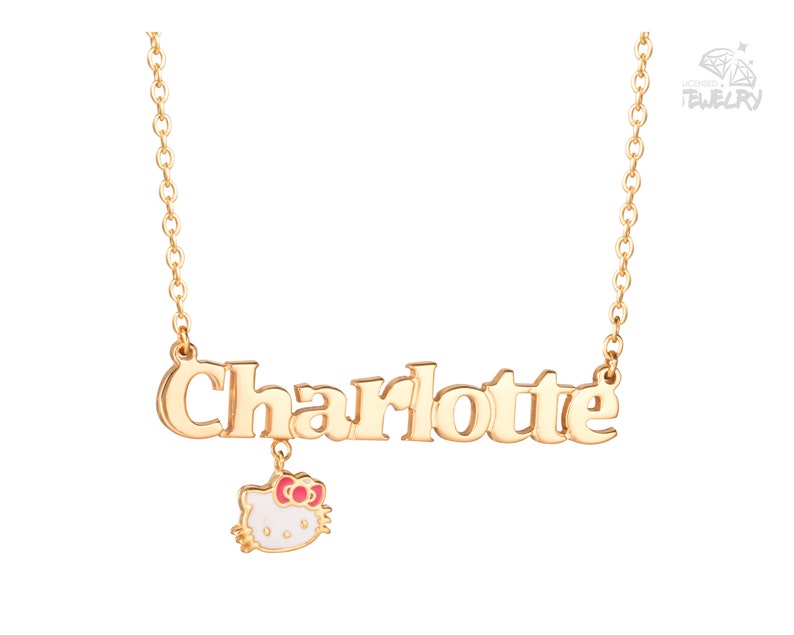 Hello Kitty Personalized Jewelry Custom Name Necklace 14K Etsy