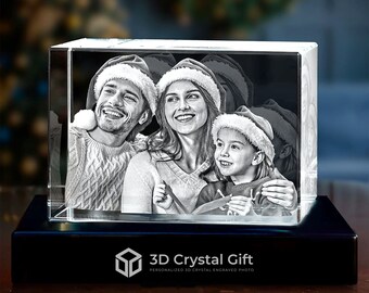 3D Crystal Photo, Customized Holiday Gift, Personalized
