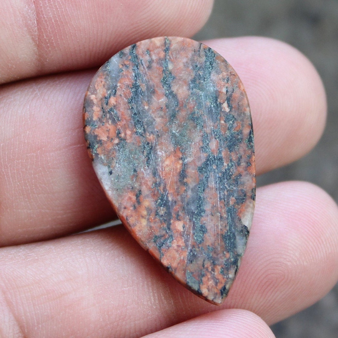 Red Zebra Jasper 19 Ctr. 32x19x4 mm Etsy
