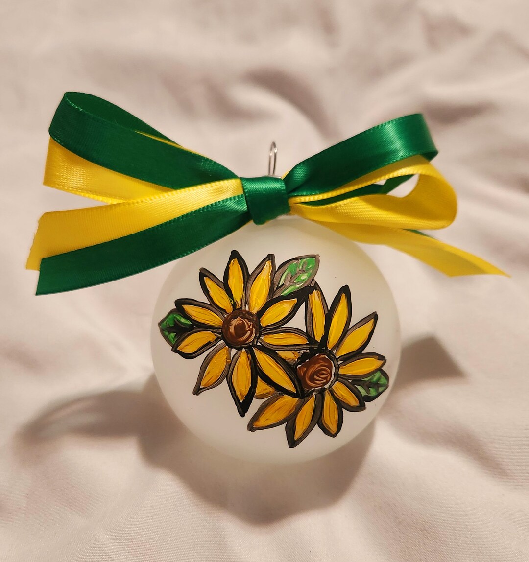 Sunflower Christmas Ornament Etsy
