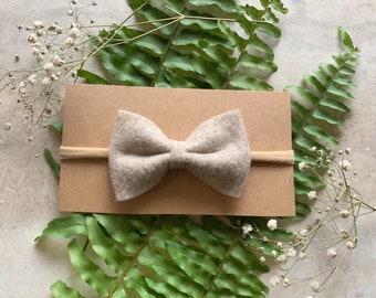 Sandy Beige 3” Bow Headband