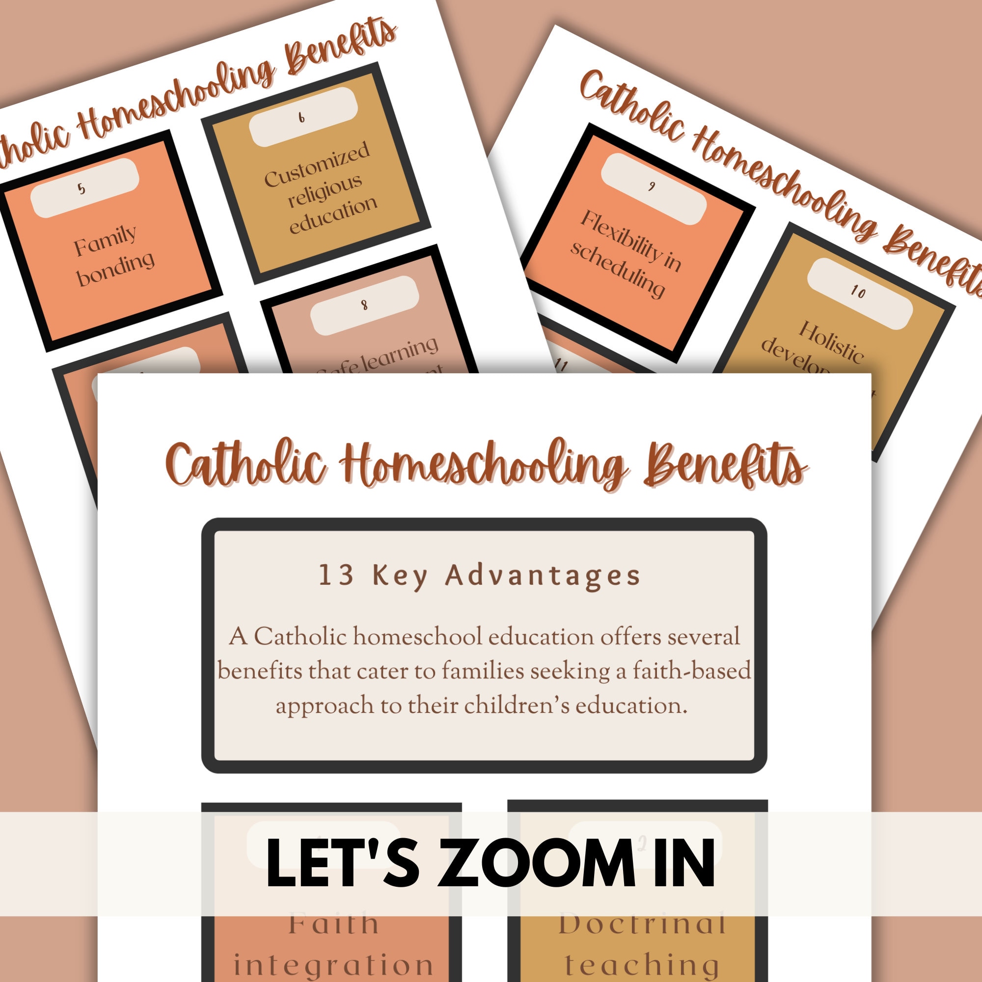 Catholic Homeschooling Benefits Printable Posters ~13 Key Advantages 8 ...