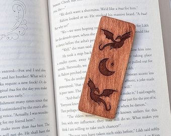 Fantasy Dragon Engraved Wooden Bookmark | Bookish Gifts | Fantasy Lover Bookmark | Dragon Lovers Bookmark