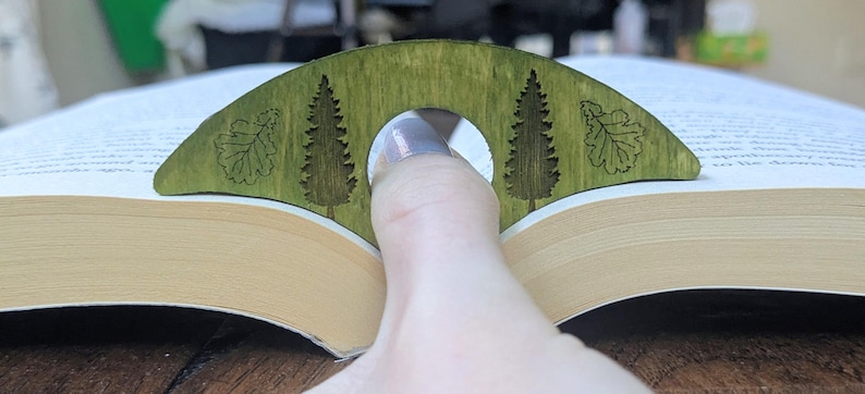 Wooden Page Holders | Monstera Leaf Plant Page Holder | Dragon Page Holder | Celestial Moon Phase Page Holder | Romance Reader Page Holder PNW