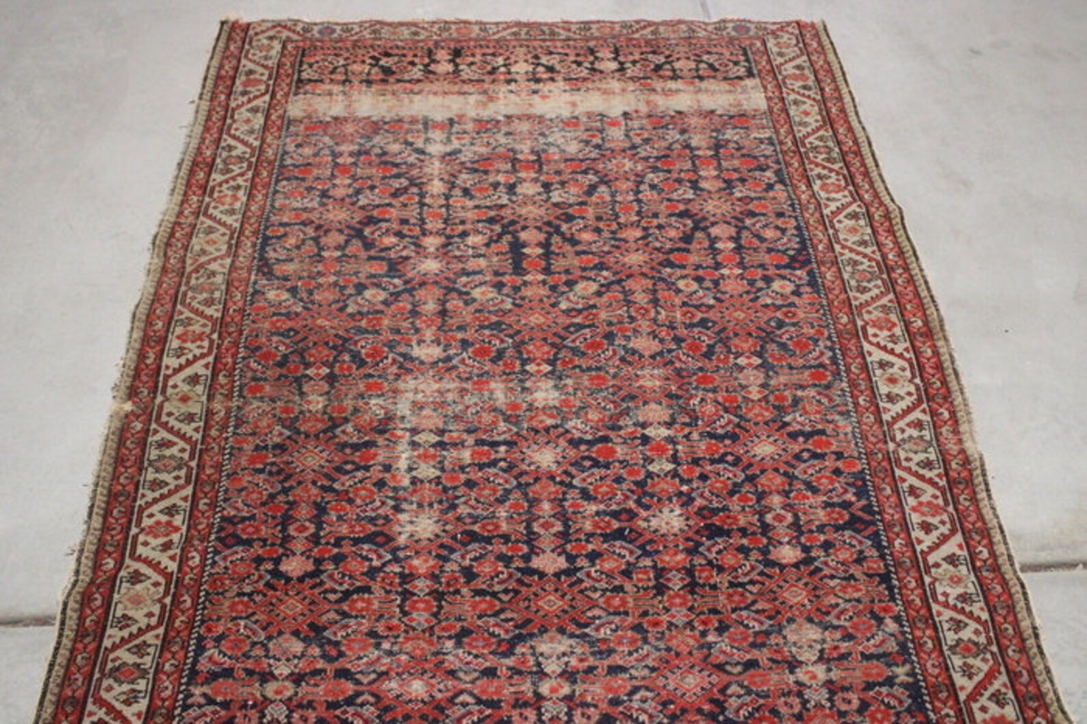 Beautiful antique rug hand made over 100 years old 5.11x4 Etsy