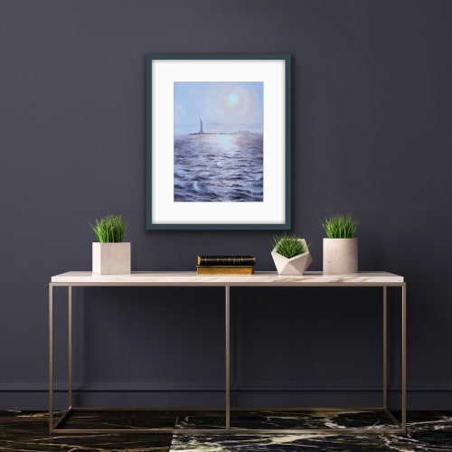 Original Hand Painted Watercolor Painting - ‘Sunset in shops NYC’ Aquarelle Painting - Home Decor - Wall Decor