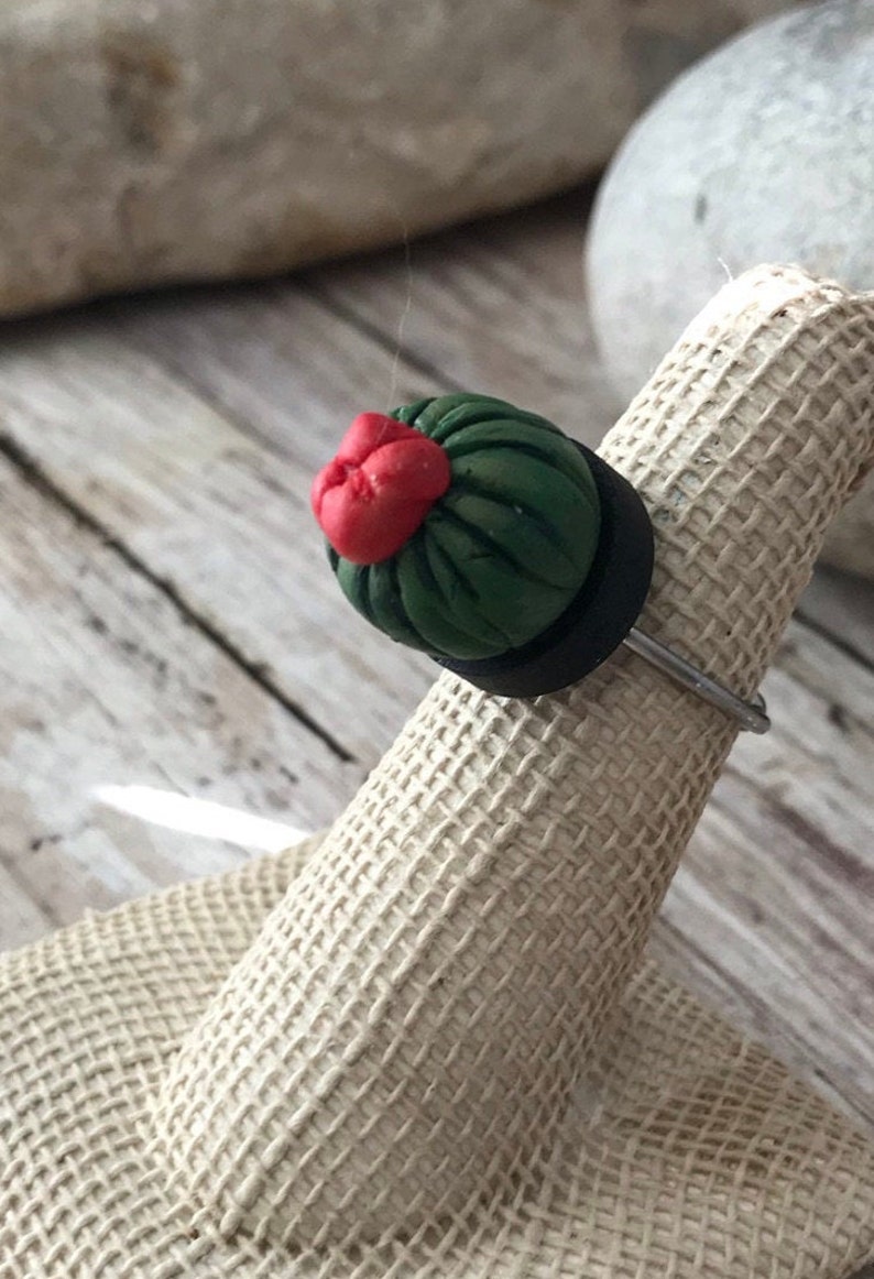 Cactus Ring,Clay Ring,Mexican Ring,Mexican Jewelry,Handmade Jewelry,boho Ring,Boho Jewelry