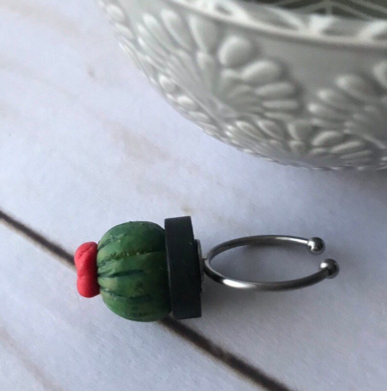 Cactus Ring,Clay Ring,Mexican Ring,Mexican Jewelry,Handmade Jewelry,boho Ring,Boho Jewelry