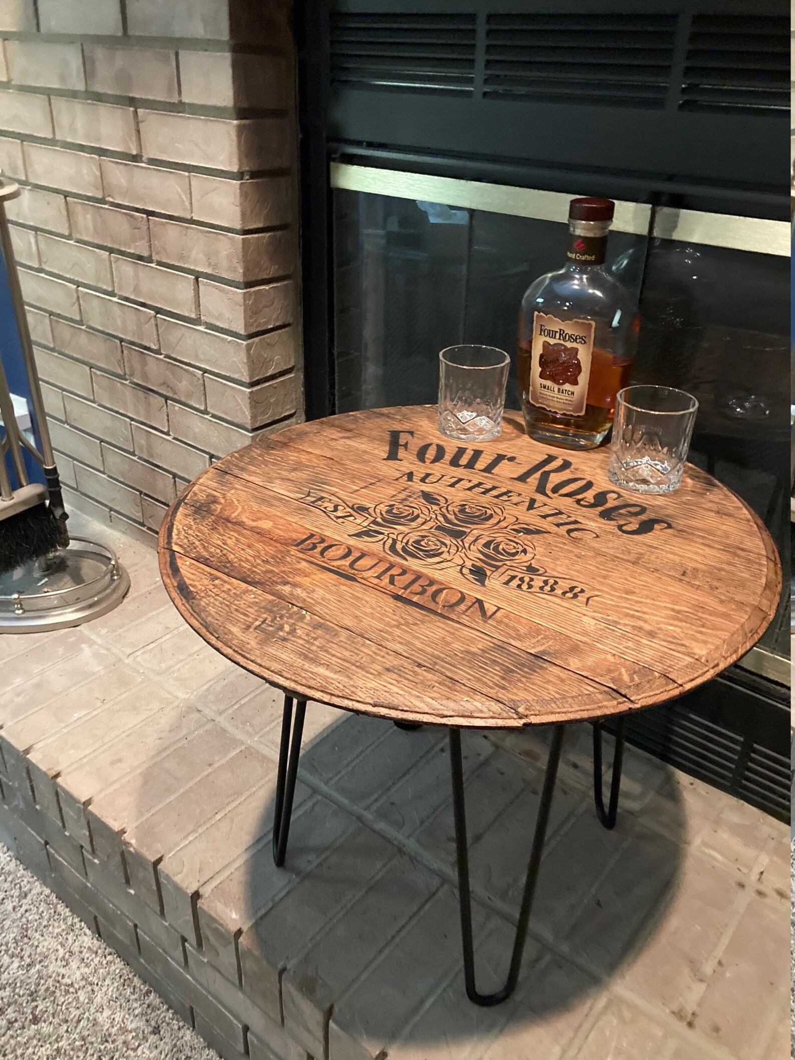 Whiskey Barrel Table Bourbon Barrel Side Tables Buffalo Etsy