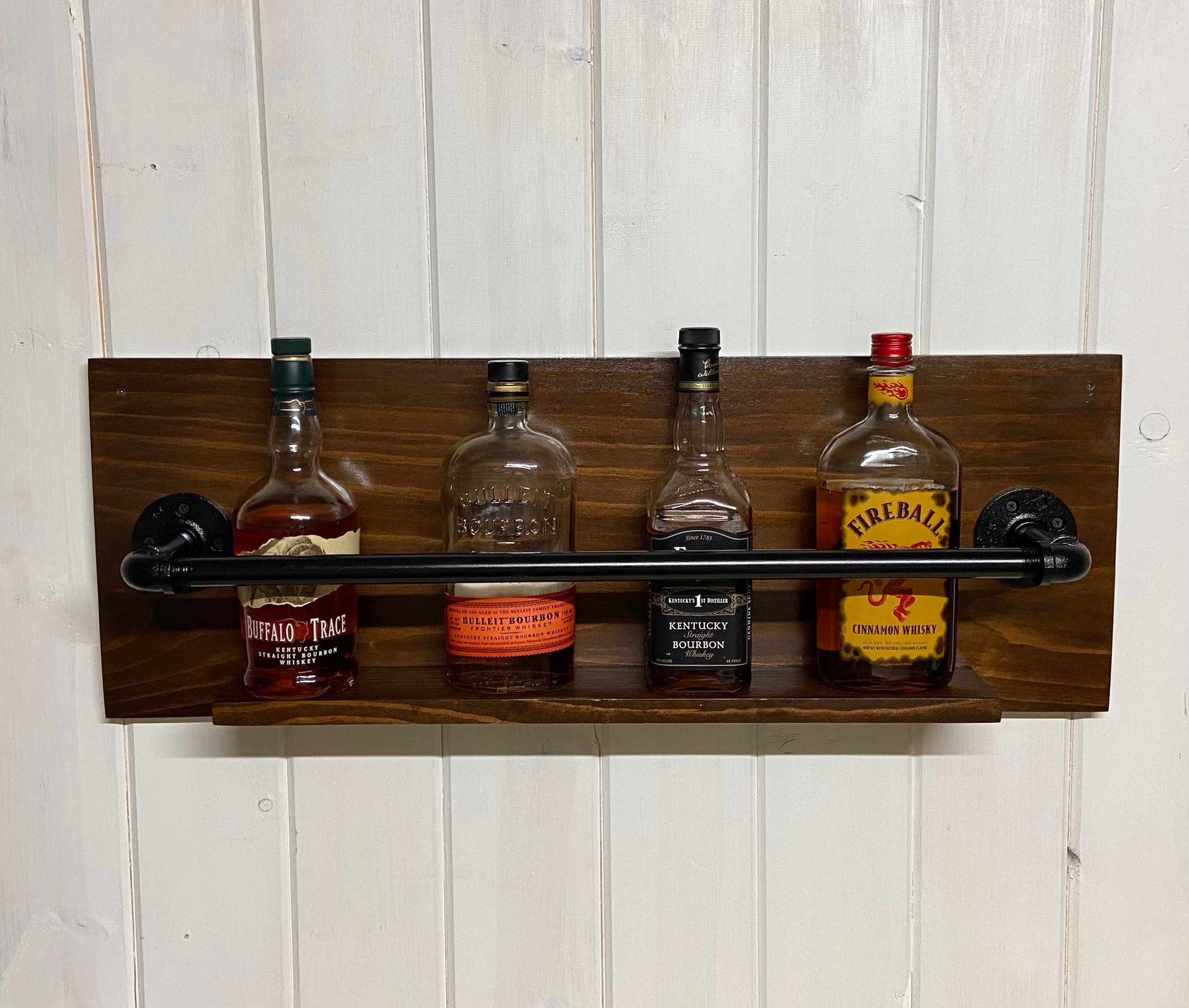 Rustic liquor shelf Etsy