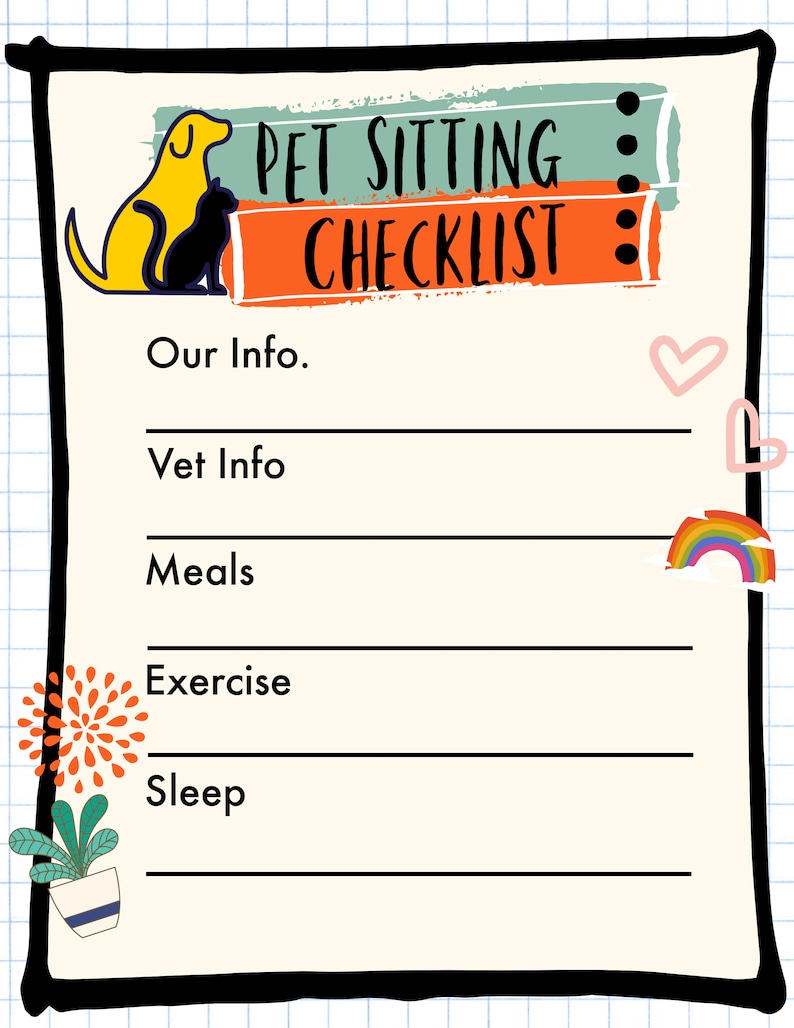 Pet Sitter Instructions Template Pdf Pet Sitter Checklist Instructions Pet Sitter Instructions Template Pdf Pet Sitter Checklist Instructions