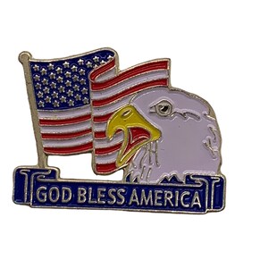 God Bless America Flag Eagle Needle Minder