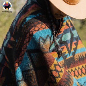 Couverture en laine d'alpaga faite main. (Tombolo) Fabriqué à la main par des mains autochtones. Super doux et chaud. Lavable en machine. LIVRAISON GRATUITE ! Idées cadeaux.