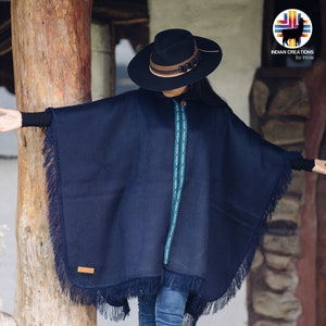 BABY ALPACA PONCHO.  Geometric Patterns created by Indigenous Crafters. Light weight but ultra-soft Cape.