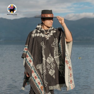 Unisex Alpaca Poncho. (Cusco Alpaca) EXCLUSIVELY HANDCRAFTED by Indigenous Hands! San Valentine Gift Ideas