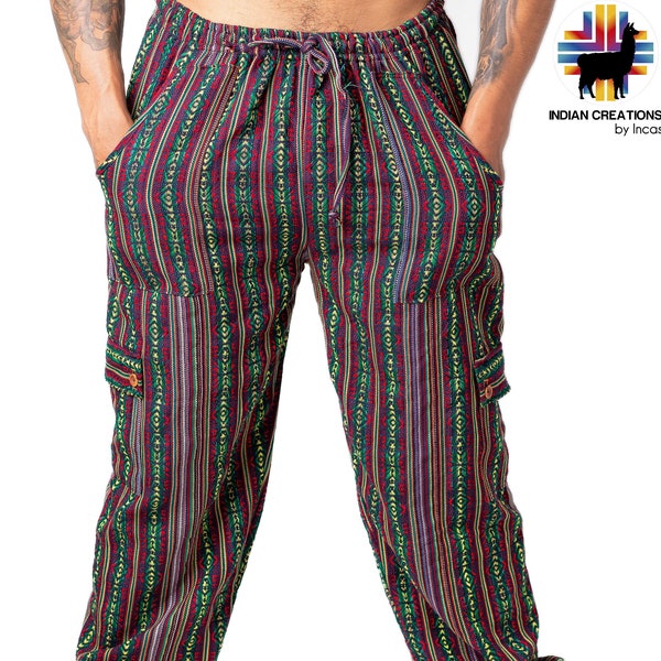 Boho Cotton Pants. Hippie Style. Active Wear and Bohemian Style. Super Comfortable Machine Washable. FREE SHIPPING!