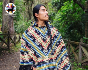 Unisex Alpaka Woll Poncho. V-förmiger Stil. Leicht, aber Super weich und warm. Hergestellt von indigenen Händen. KOSTENLOSER VERSAND!  Geschenkideen