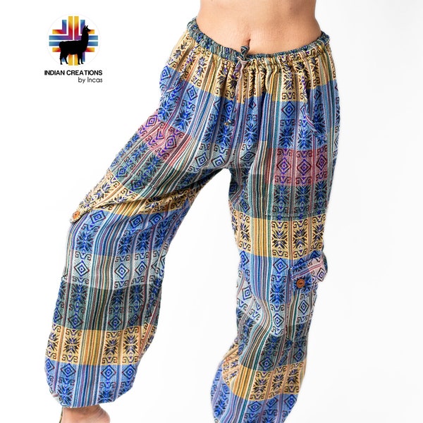 Boho Cotton Pants. Hippie Style Pants. Active Wear Bohemian Style. Comfortable and Machine Washable. FREE SHIPPING! San Valentine Gift Ideas