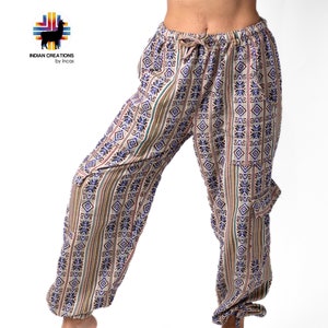 Boho Cotton Pants. Hippie Style Pants. Active Wear Bohemian Style. Super Comfortable and Machine Washable. FREE SHIPPING!