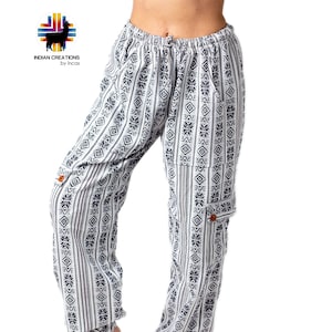 Boho Cotton Pants. Hippie Style Pants. Active Wear Bohemian Style. Supe Comfortable and Machine Washable. Mother's Day Gift Ideas