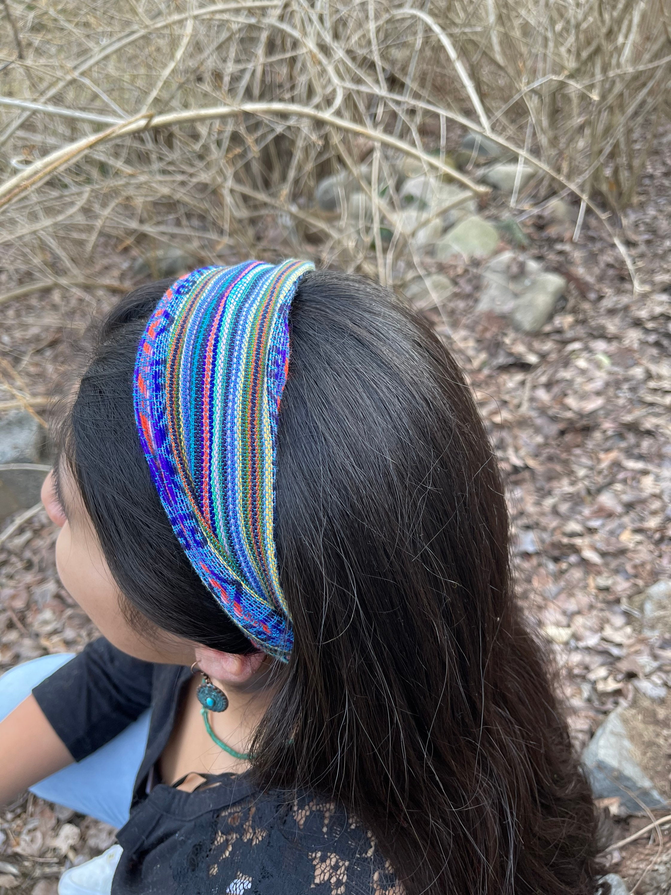 Baby Alpaca Bohemian Hippie Yoga Head Wrap Headband Amazon.com : HAIMEIKANG Hippie Hair Bandana Headbands for  main image 2