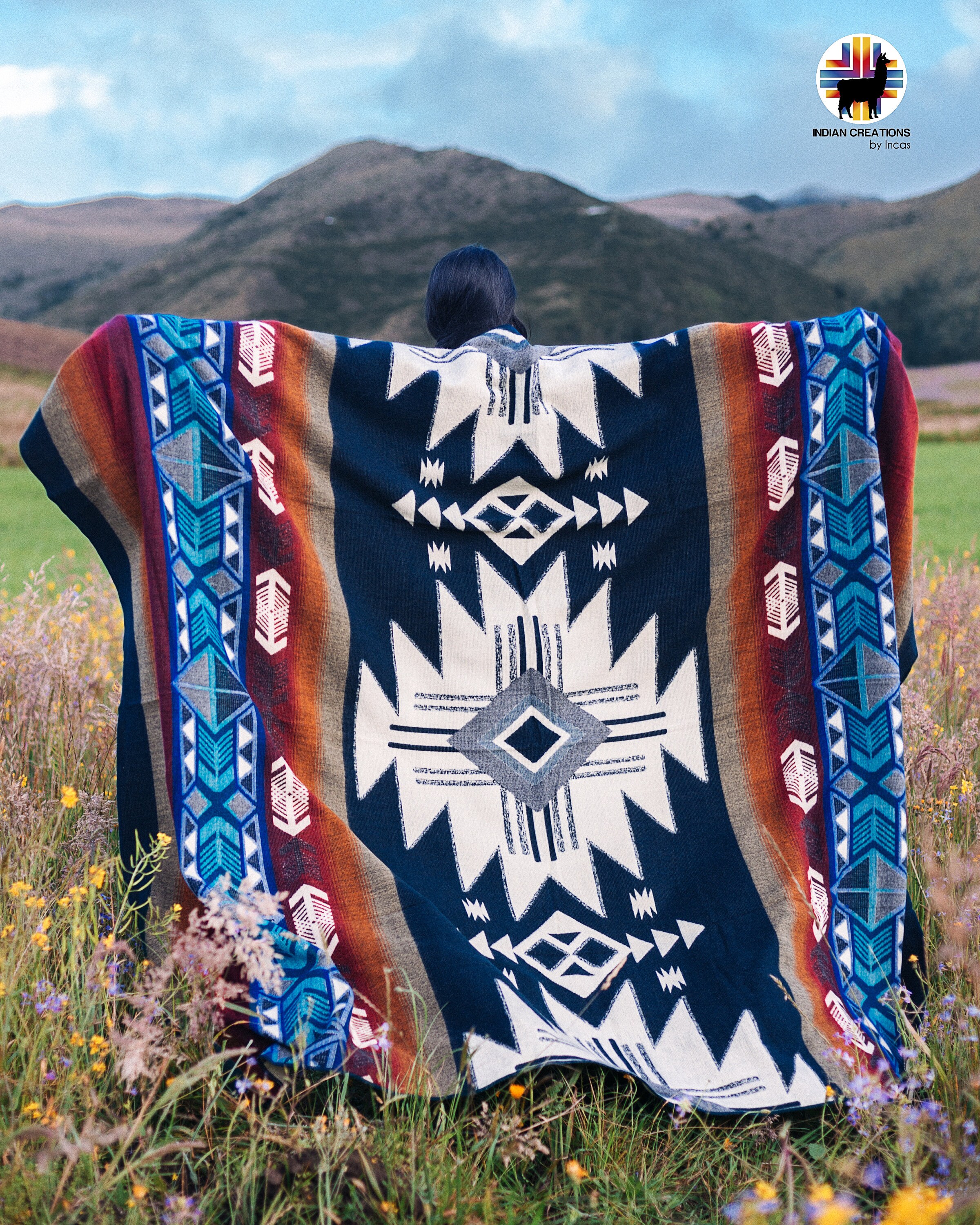 Handmade Native American Cross Blanket. white Spirit Cross. Etsy