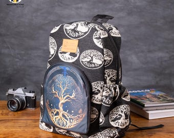 Exclusive Bohemian Backpack. (tree of Life) Handmade, Unique  display picture 2