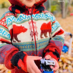 Chaquetas de lana de alpaca hechas a mano para bebés y niños. (Oso de ensueño marrón) Unisex. Súper suaves, súper cálidas, súper lindas. ¡ENVÍO GRATIS! Ideas para regalos