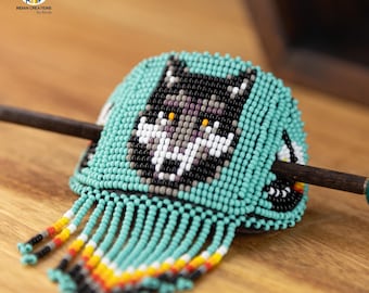 Barrettes à cheveux en perles faites main. Élastique à cheveux porte-chignon perlé. Accessoires pour cheveux. Fabriqué en Équateur. Bohème et chic. Livraison gratuite.