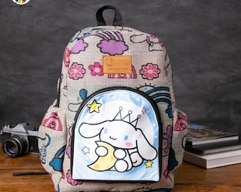 Mochila hecha a mano (Kawaii). Hecha a mano, única y accesible. ¡Lavable a máquina! ¡ENVÍO GRATIS! Ideas para regalos.