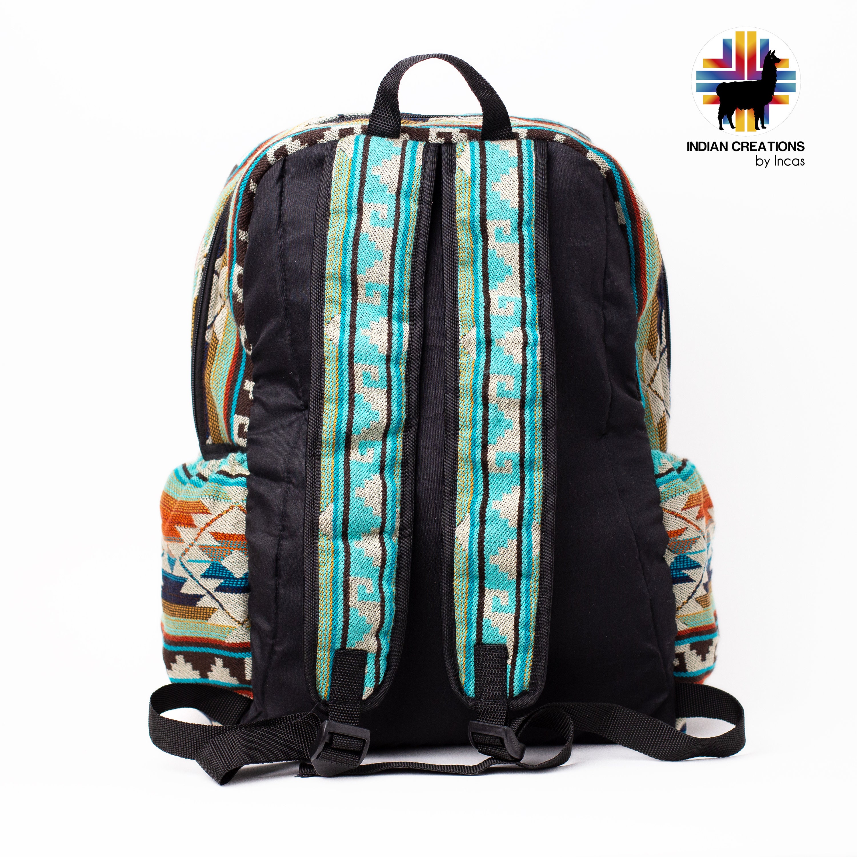 Handmade Native American Design Backpack. aqua Geometric Etsy