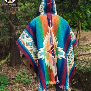 Alpaca Poncho sunset in the Forest Handcrafted by Indigenous Hands ...