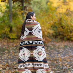 Beautiful Alpaca Wool Blanket. (Tatacoa Desert) Designed by Indigenous Crafters.Machine Washable. Super Soft. FREE SHIPPING! Gift Ideas