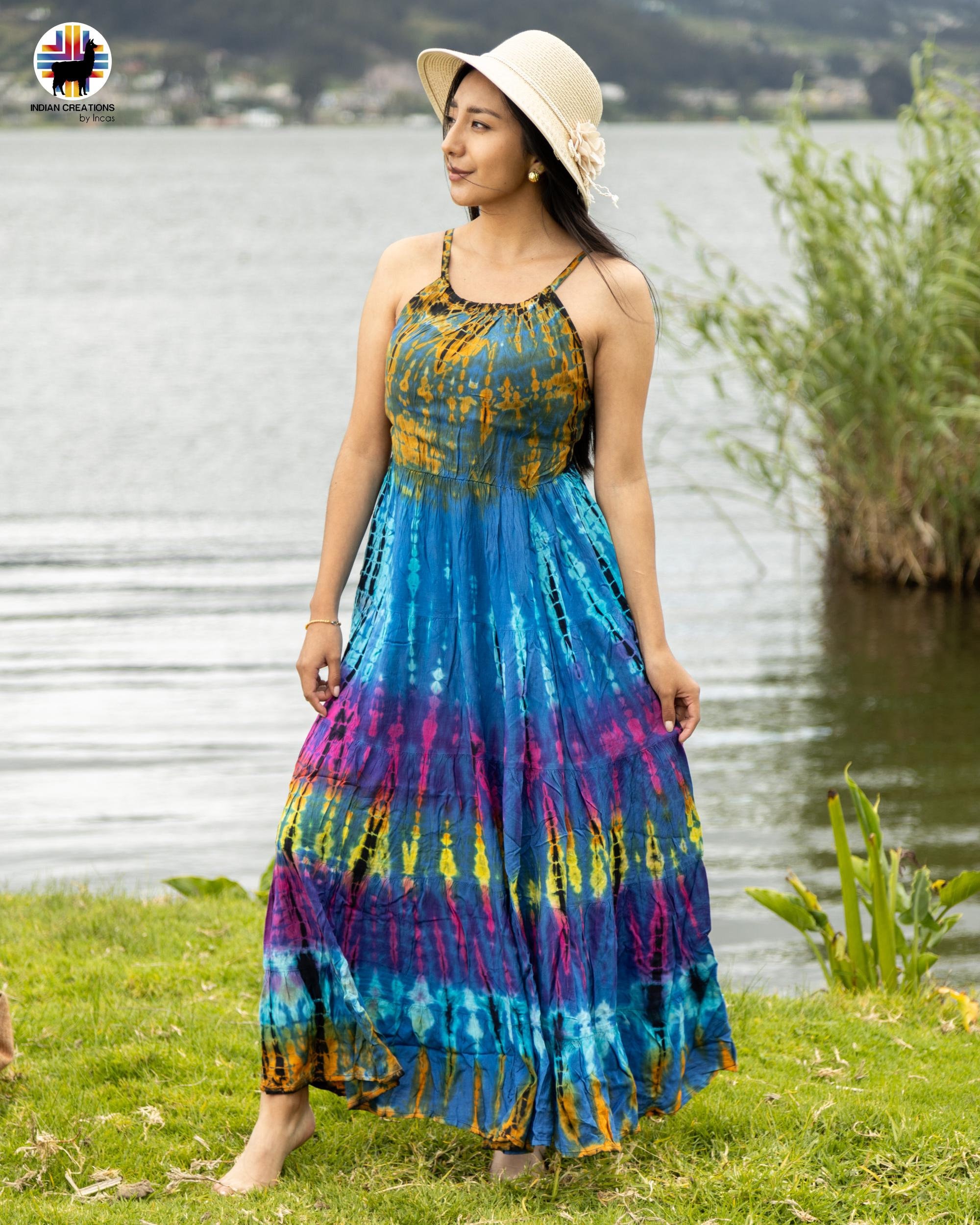 Summer Maxi Sleeveless Maxi Dress Amazon Tie-Dye Boho Bohemian Hippie Super Comfortable And Machine One Summer Maxi Sleeveless Maxi Dress Amazon Tie-Dye Boho Bohemian Hippie Super Comfortable And Machine One