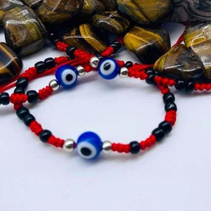 Evil Eye Bracelet. Handmade Red String Bracelet.  Mal De Ojo Bracelet.  Protection Bracelet. Gift Ideas
