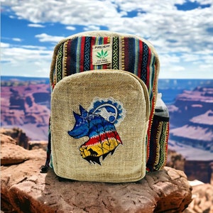 Alpha Wolf Backpack. Tie dye. THC Free. Exclusive design. Free Shipping! Gift Ideas