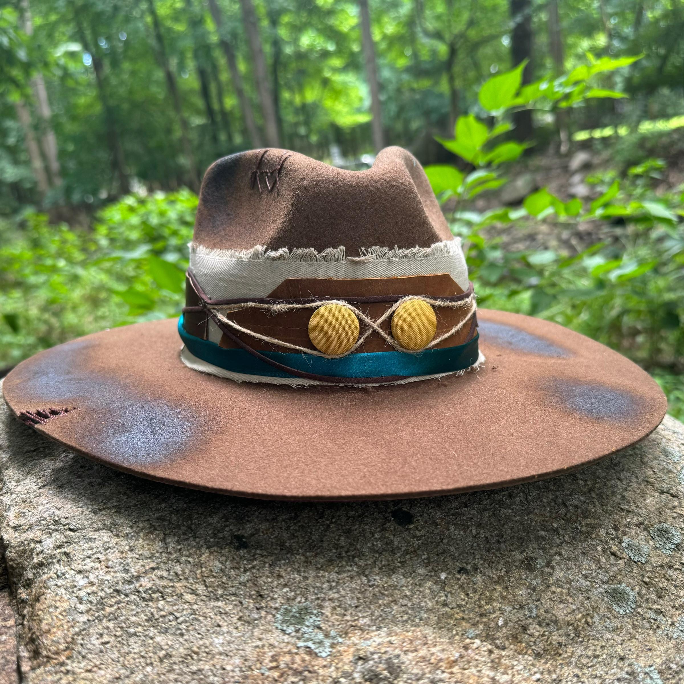 Handmade Hats, Outback Handmade Hats, Boho Style Hats, FREE 