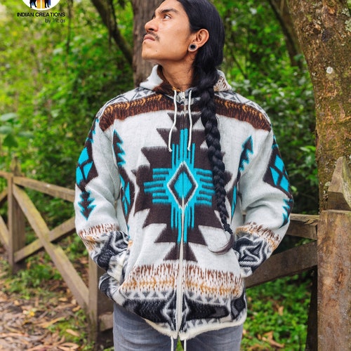 Handmade Alpaca Wool Jacket. (winter Wonderland) Unisex