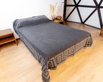 KING SIZE  Alpaca Blanket  (Silver Spring). Handcrafted by Indigenous Hands. Warm, Soft, Durable, Machine Washable.