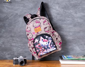 Mochila hecha a mano. (Anime rosa) Hecha a mano, única, accesible. ¡Lavable a máquina! ¡ENVÍO GRATIS! Ideas para regalos