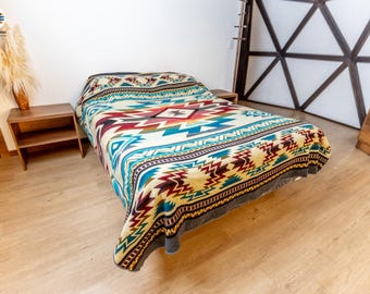 KING SIZE and HEAVY-Duty Alpaca Blanket  (The Nile). Handcrafted by Indigenous Hands. Warm, Soft, Durable, Machine Washable.