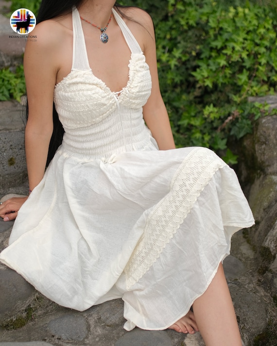 Buy Hand-stitched Cotton Dress (fairy Dreams). Bohemian Style. Super  Comfortable and Machine Washable. One Size. FREE SHIPPING! Gift Ideas.  Online in India - Etsy