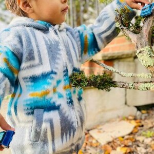 Handmade Alpaca Wool Toddlers/Kids Jackets. (Light Wolves) Unisex. Super Soft, Super Warm, Super Cute. FREE SHIPPING! Gift Ideas image 6