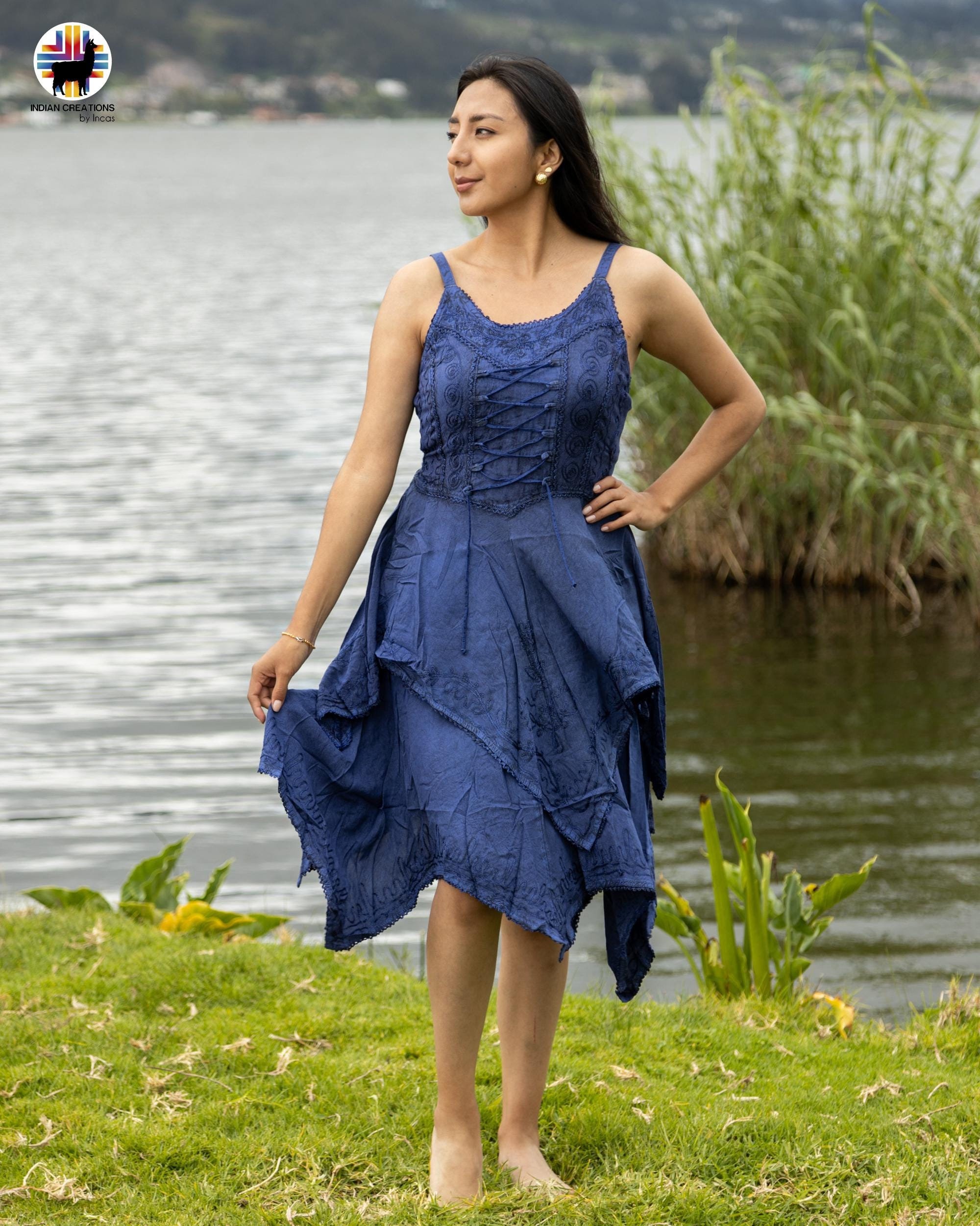 Hand-embroidered Hippie Dress. Bohemian Style. Super Comfortable and Machine Washable. One Size. ! Hand-embroidered Hippie Dress. Bohemian Style. Super Comfortable and Machine Washable. One Size. !