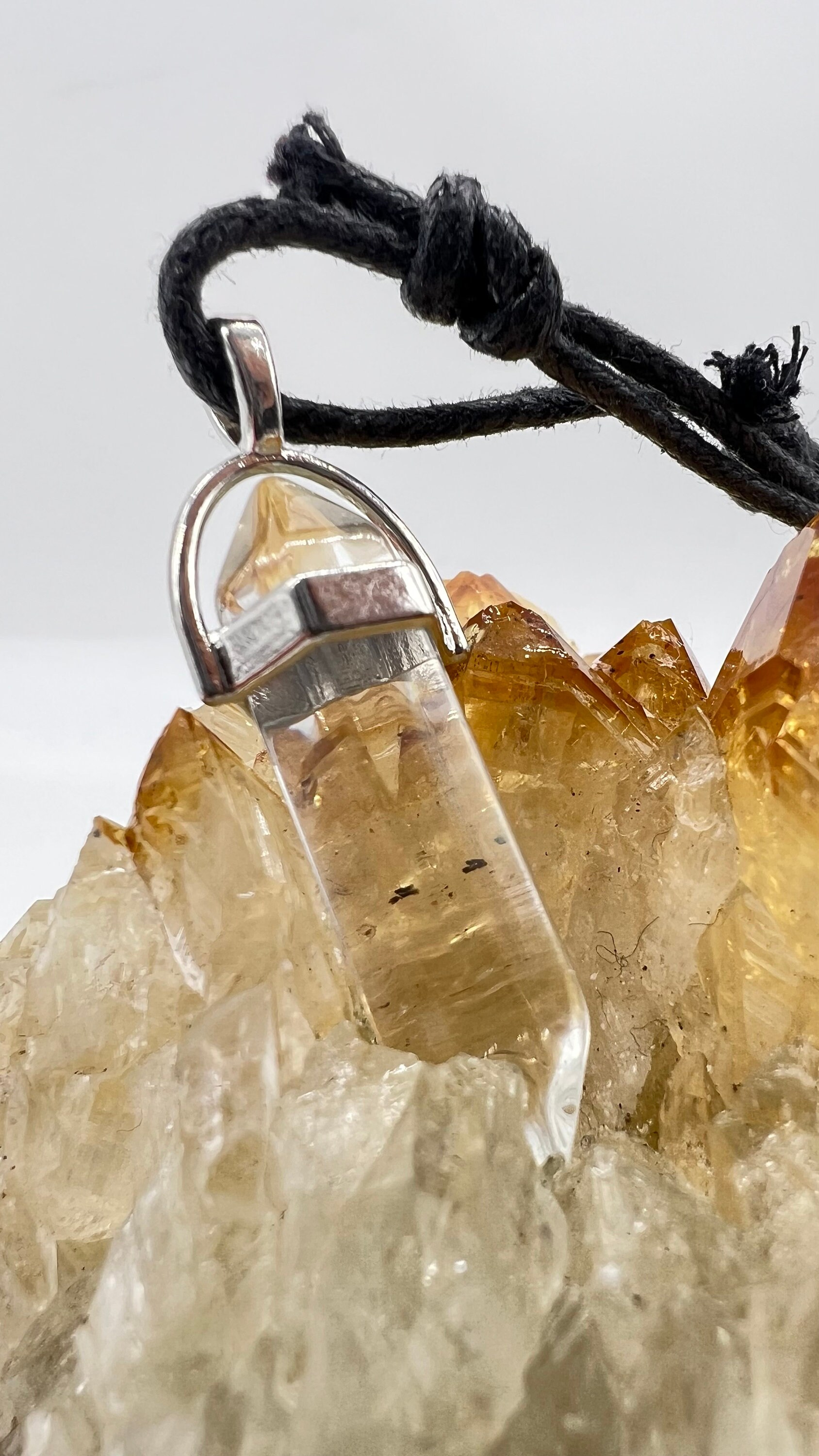 Pendulum Rocks Crystal Pendulum Necklace. Chakra Pendant. Wire Wrapped Gemstone ...