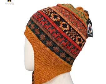 Peruvian Winter Hat, Alpaca Wool Hat, Knitted Hat Peru  display picture 2